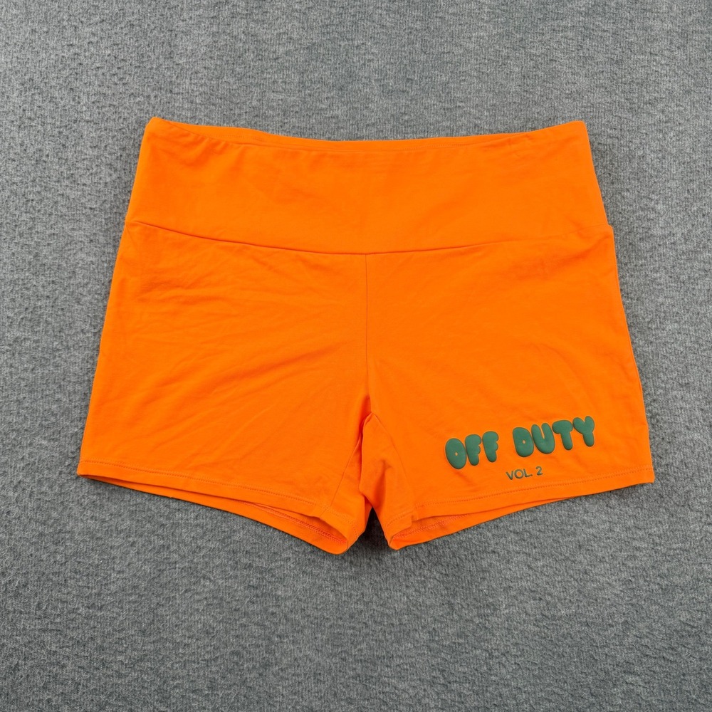 Fashion Nova Women's Size XL Off Duty Vol 2 Biker Shorts Orange